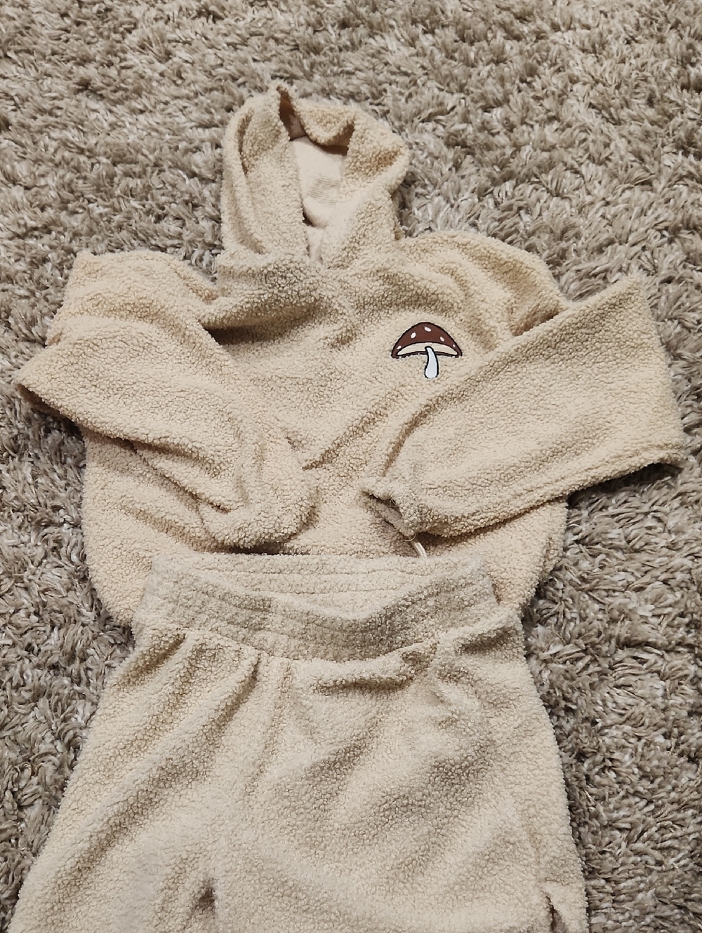 No Boundaries Cream Sherpa Zip-Up Hoodie